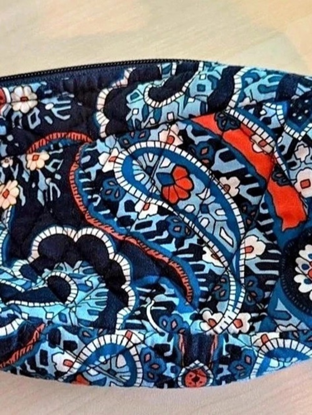Vera Bradley Blue & Red Paisley Cosmetic Pouch